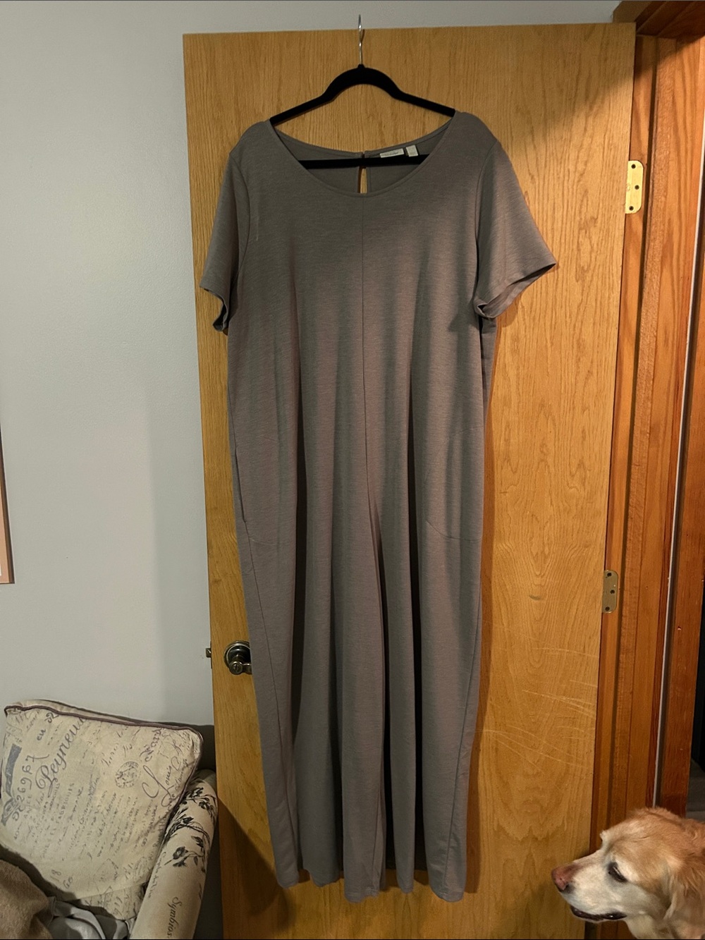 Everyday Relaxed Maxi Dress in Charcoal Gray
